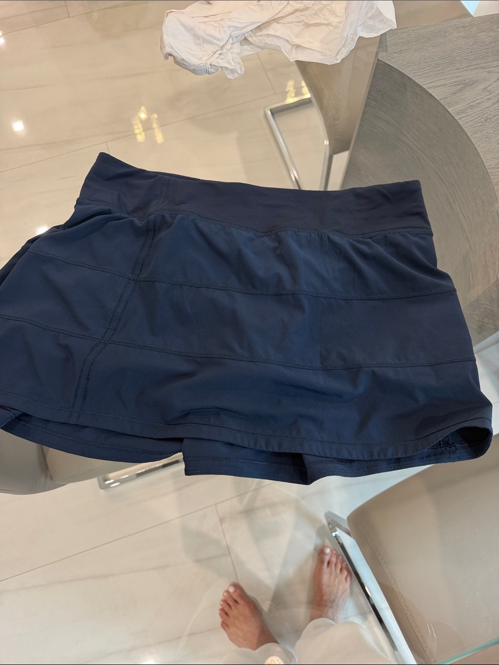 lululemon athletica Navy Athletic Skort with Built-In Shorts. Size 10